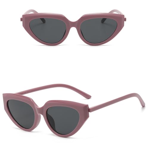 Lunettes de soleil œil de chat femme rouge et gris accessoire mode
