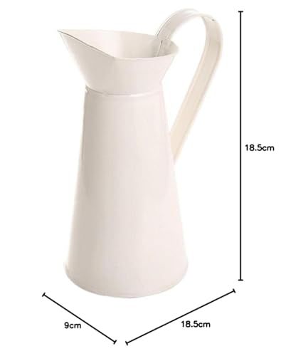 Vase en métal shabby chic cream incassable pour remplacer les vases fragiles