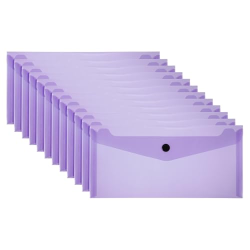 Dossiers expandables en plastique violet pour ranger vos reçus de voyage