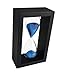 Sablier 30 Minutes Minuteur Hourglass pour Ornement Sandglass Timer Décoration Noël Nouvel an Anniversaire Table Basse de Thé Étagère à Livres Jeu Scolaire Cadre en Bois Sable Minuteur Bleu