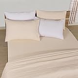 EnvioHome Flannel Sheets Set, Warm & Cozy Velvety Soft Extra Plush 170 GSM Heavyweight Double Brushed Anti-Pill Winter Flannel Bed Sheets, 16" Deep Pocket Fitted Sheet - California King, Ecru
