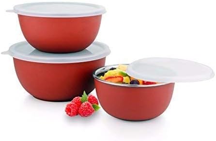 Stupefying U -Shaped Microwave Safe Stainless Steel 3 PC Serving Bowls(Multi)