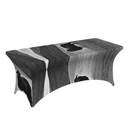 Nappe de table extensible 1,8m élasthanne avec imprimé mouton - 4