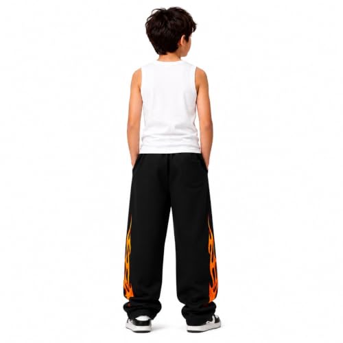 Image of Boys Baggy Cargo Pants | Cotton Blend Loose Fit Joggers | Elastic Waist Casual Trousers | Trendy Boys Streetwear