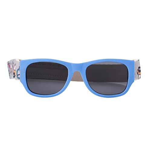 Image of Foster Grant Boys Felix Sunglasses, Blue With Race Car Strap, 40 US
