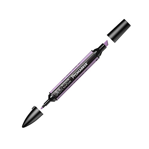 Image of Winsor & Newton Promarker, Alcohol Based Markers, Orchid (V528), Double Tipped Drawing Marker Set for Artists, Graphic Designers, Illustrators - Chisel & Fine Twin Tip, Streak Free Coverage