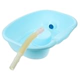 COLLBATH Tragbares Haarwaschbecken Aus Abs Mit Schlauch Wasserspritzschutz Leichtes Waschbecken Für Bettlägerige Senioren Junge Mädchen Schwangere Vielseitig Für Krankenhaus Und Zuhause Ein