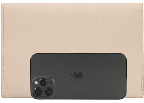 Dexmay Women Envelope Clutch Handbag Medium Saffiano Leather Foldover Clutch Purse - Image 5