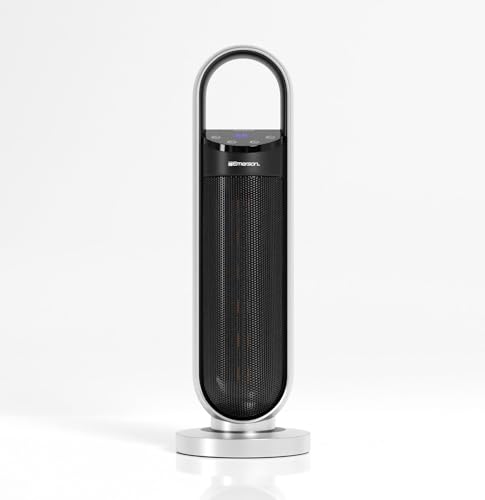 Emerson SmartVoice 25' Tower - Space Heater, Offline 40+ Voice Control Commands, No APP, No WIFI, No...