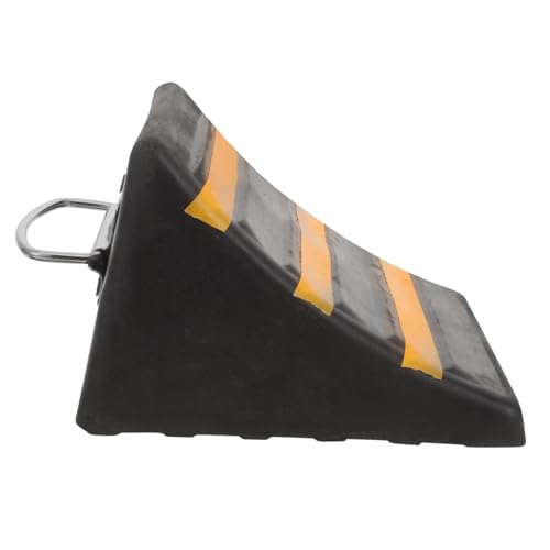 GRIRIW Portable Rubber Wheel Chock for Car Trailers Skid Tire Support Pad Heavy Duty Vehicle Ramp for Truck and Rv Parking Compact Design for and Transport