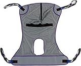 Patient Aid Full Body Mesh Commode Patient Lift Sling, 200 to 350 lbs Weight Capacity (Large)