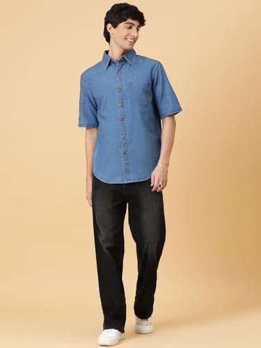 Image of KOTTY Men's Textured Casual Shirt - Long Sleeve||Button-Down Collar||Classic Fit