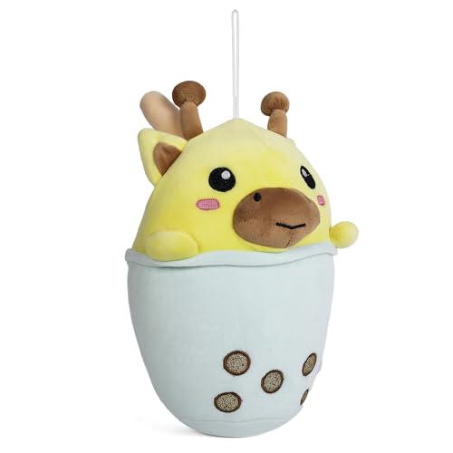 Image of Fuzzbuzz Boba Giraffe Soft Toy - 22 cm Plush Stuffed Animal for Toddlers and Kids | Age 18 Months Plus Cuddly Baby Toy for Boys and Girls Ideal for Gifting and Snuggling | Yellow
