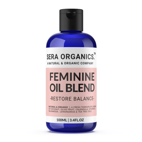 Natural Vaginal Moisturiser for Vaginal Dryness – Menopause Support, Vulva Relief, Relieves Irritation, Dryness, Itching, Chafing, Odour, Discomfort, Oestrogen Free (100ml) UK Made by Sera Organics
