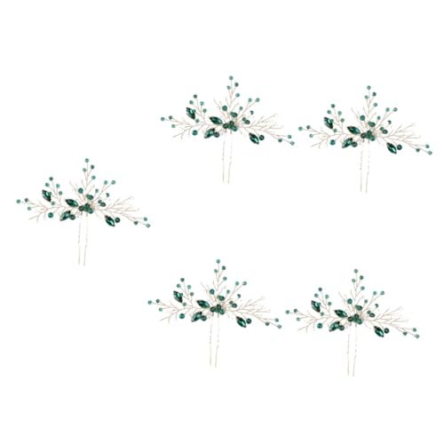 Épingle à cheveux U émeraude Ipetboom pour chignon de mariée élégant lors d'un mariage