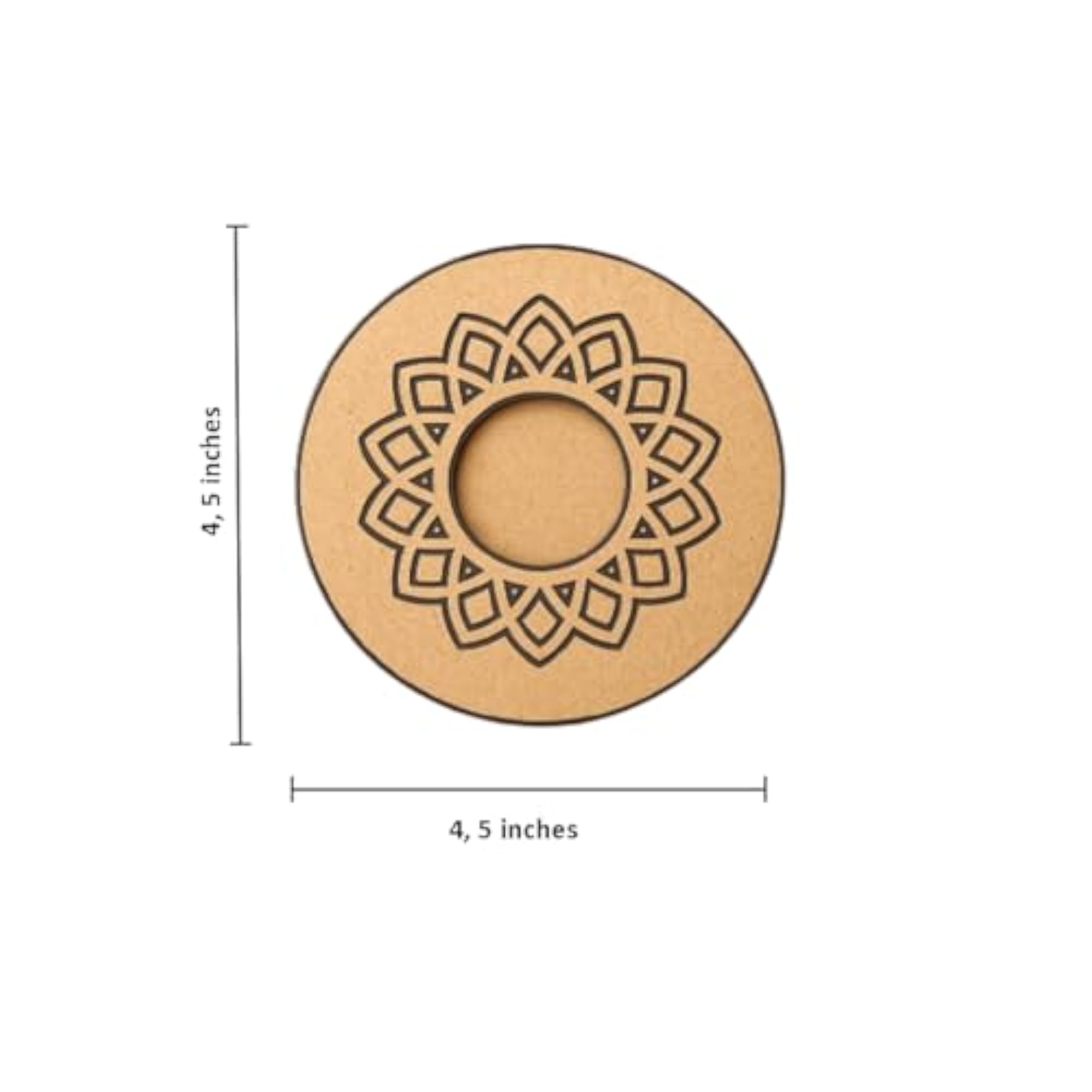 Mandala Design MDF Tealight Candle Holder, Decorative