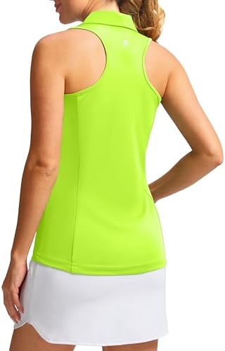 Women’s Sleeveless Golf Shirt Zip Up Quick Dry