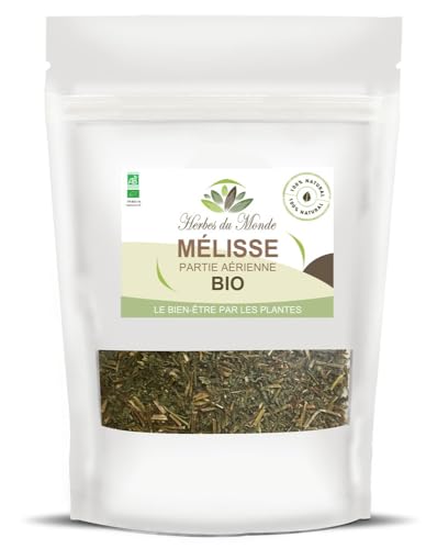 Herbes du Monde - Tisane de Mélisse Bio | Partie Aérienne Coupée | Infusion Apaisante & Détox - Origine France - 50g | Certifiée AB