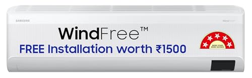 Image of Samsung 1.5 Ton 5 Star (5-in-1 Convertible Wind-Free Cooling, 2023 Model, AR18CYNAMWK), Stabilizer Free Operation, Inverter Split AC