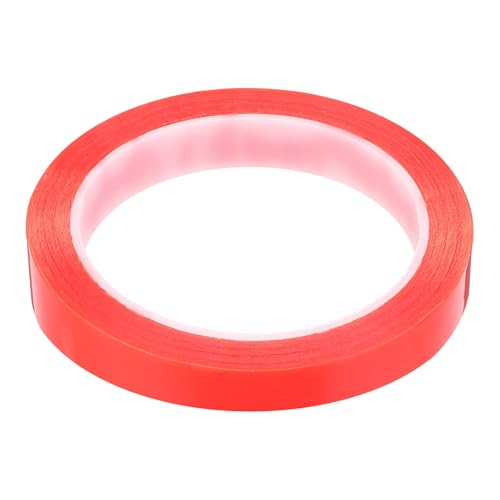 Image of MECCANIXITY 12mm(1 /2 inch) x 10m Phone Repair Adhesive Tape LCD Screen Repair Sticker Double Sided for Cell Phone Tablet Laptop Clear Red