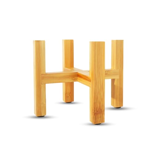 レジプロb 竹製 フラワースタンド 組立式 植木鉢台 室内外用 ガーデニング 16cm×25.5cm