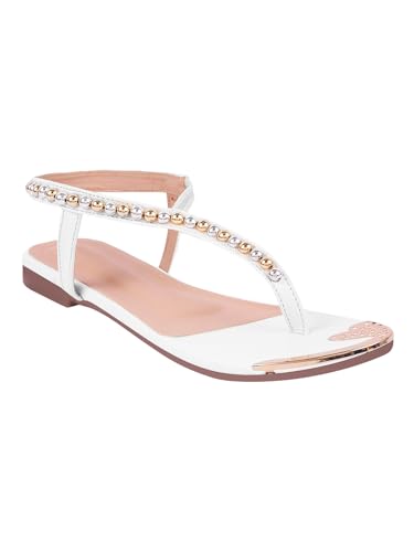 Image of SilverArrow womens Luxbox Flat Sandal, Fashion Sandals with Strap, Suitable for Fusion Outfit