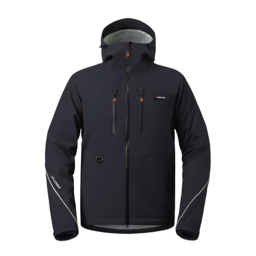 Piscifun Wading Jacket, Waterproof Fly Fishing Rain Gear for Men | 3-layer shell, 10000mm waterproof, 8000MVP breathable, neoprene cuffs, YKK zippers, 5 pockets, rod lock