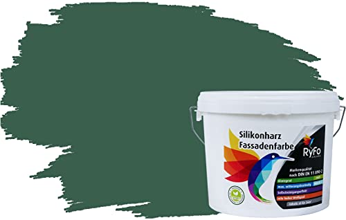 RyFo Colors Silikonharz Fassadenfarbe Lotuseffekt Trend Tannengrün 6l