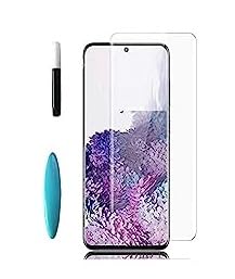 Image of Premium Tempered Glass Design For Samsung Galaxy Note S20 Cellphone Advanced Border Less Full Edge To Edge 3D Curved Uv Screen Protector And Easy Installation Kit(Pack Of 1)