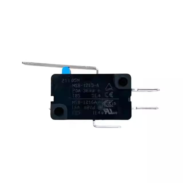 MSB-1213-A Compatible Micro Switch with Long Lever, Replacement for JIABEN MSB-1213-A, 20A 36V / 16A 48V DC, Power Cutoff Limit Switch