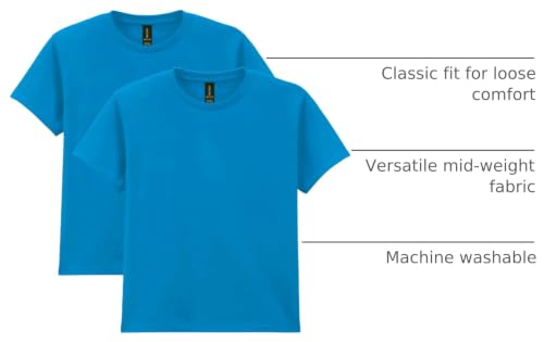 Image of Gildan Unisex-Child Gildan Youth Heavy Cotton T-Shirt, Style G5000b, 2-Pack