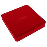 BESTYASH Caja Organizadora de Joyas de Terciopelo Rojo Estuche Portátil para Collares de Perlas Interior en Forma de Corazón Joyero Compacto para Viaje y Almacenamiento en Hogar Caja