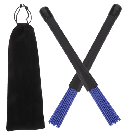 Totority Drum Brush Set Jazz Nylon Wire Brush Snare Drum Wire Brush Drum Brush for Drums Percussion Brush Brush Stick for Drums Plastic Handle