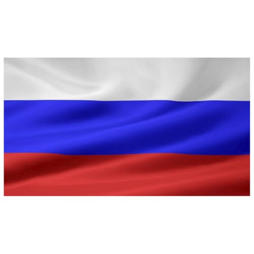 Drapeau de la Russie 90 x 150 cm avec Passant pour Mât et Cordons, Léger pour le Sport, Football, Bâtiments
