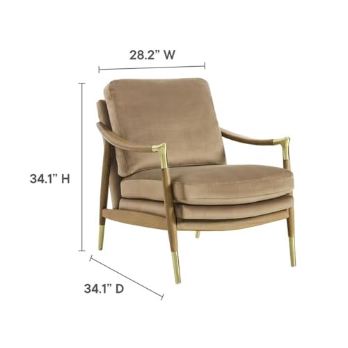 Sillón Plegable Tela Marrón miniatura 3