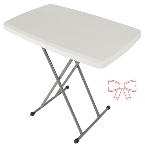 Table compacte et pliable Cannoli en HDPE blanc, parfaite pour optimiser vos petits espaces - 2