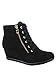 TZ 56 Womens High Top Sneakers Fashion Classic Lace Up Comfortable Wedge Walking Shoes (Black, 11)