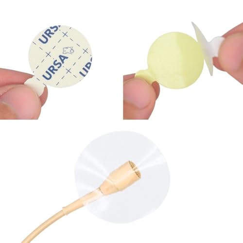 URSA Sticky Circles - Pack of 90 | Hypoallergenic Double-Sided Sticky Tape for Lavalier Lapel Mics | 24mm Diameter Lav Mic Stickies | Leaves No Residue | Compatible with Rode, Sennheiser, Tascam Mics