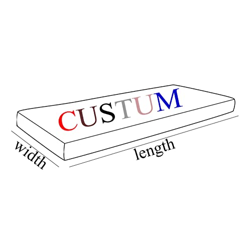 MICUSHION Custom Bench Cushions for Patio Furniture Water Resistant Outdoor Porch Swing High Density Foam Cushions Non Slip Window Seat Pad Indoor