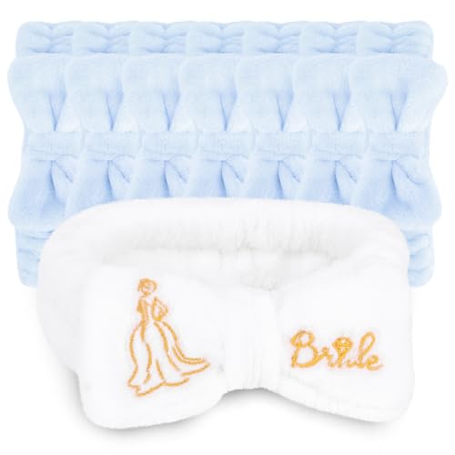 Jaciya Bachelorette Party Favors Bride Spa Headband Bachelorette Gifts for Bride Makeup Headband Bridesmaid Blue Headbands for Women