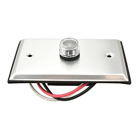 J.LUMI YCA1031 Photocell Sensor for Outdoor Lights, 120V AC Post Eye Photocontrol with Wall Plate, Button Photocontrol, Dusk to Dawn Light Control, UL Listed Cover