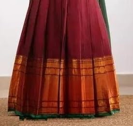Image of ZITON Women's Indian Traditional Kanjivaram Silk Pure Weaving Lehenga Choli Along With Dupatta And Blouse Piece, Half Saree (Unstitched)