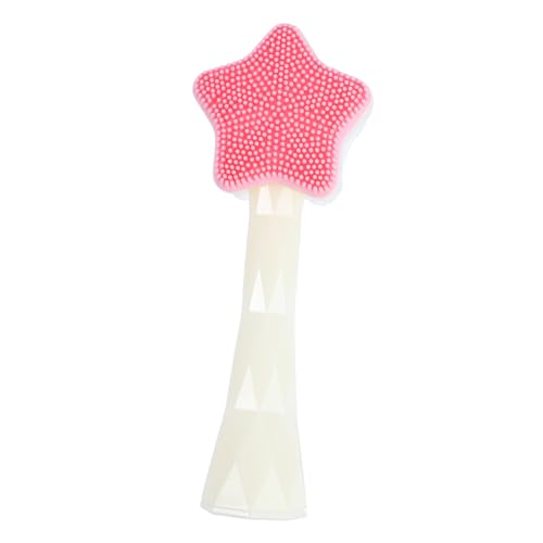TOGEVAL Cepillo Facial de Doble Cara para Cuidado Masajeador Manual Portátil Suave para Limpieza Facial Casa y Viaje Blanca