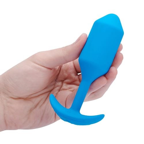 Image of b-Vibe Vibrating Snug Plug 1 - Butt, Sex Toys (Blue / 5.4 inch - X-Large)