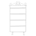 Cabilock Ohrring Display 4 Tier Eisen Schmuck Veranstalter Rack Desktop-Aufbewahrungsständer für Hotelheim Wohnheim (Weiß)
