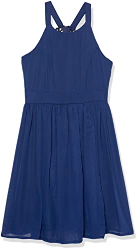 Speechless Girls' Sleeveless Fit and Flare Dress with Lace Back.
