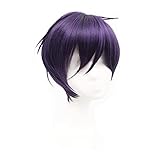 Koswiggle Anime Noragami YATO Dark Purple Short Wig Cosplay Costume Heat Resistant Synthetic Hair Men Women Cosplay Wigs