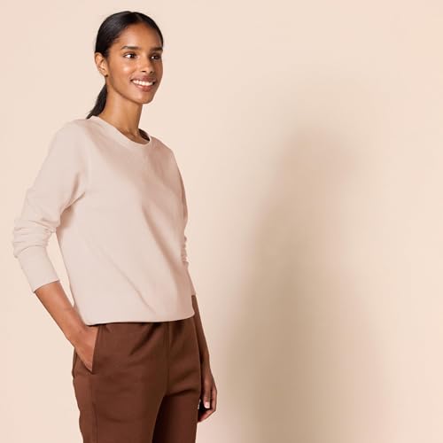 Image of Amazon Essentials Women's Fleece Crewneck Long Sleeve Pullover Sweatshirt (Available in Plus Size)