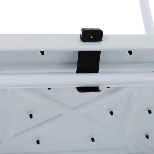 Miniatura 9 de Homcom Escalera Plegable De 4 Peldaños Con Bolsa De Herramientas, Escalera De Tijera, Carga 150 Kg, Con Peldaños Anchos Antideslizantes, Bloqueo De Seguridad, Apoyabrazos, Blanco Y Negro