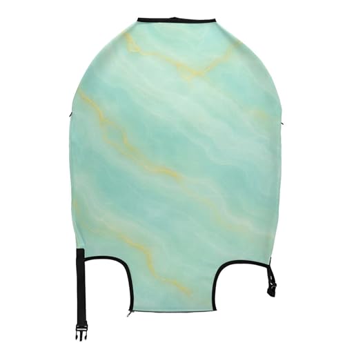 Joisal Green Marble Texture Suitcase Covers for Luggage Protector Elastic Travel Luggage Sleeve for Women Flower, M, Fits 22-24 Inch Case2